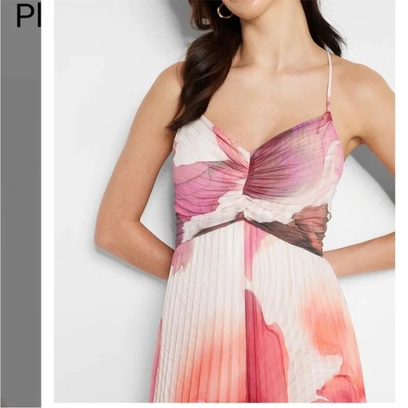 🔴 Express floral pleated maxi dress size xl - Picture 5 of 12